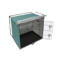 thumbnail image 6 of Floral Dog Crate Cover, Repetitive Crocuses Leaves Simplistic Pattern, Easy to Use Pet Kennel Cover Small Dogs Puppies Kittens, 7 Sizes, Dark Seafoam Multicolor, by Ambesonne, 6 of 6
