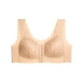 thumbnail image 3 of Everyday Bras for Women Front Closure Bra Women Bras Push up Women Bras plus Size Front Close 36ddd Sports Bras for Women Women Bras Bra Pack Athletic Bras for Women Women's Bra Sports Bra Beige L, 3 of 8