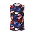 thumbnail image 6 of Lsque American With Lips Print Men's Cotton Blend Sleeveless Muscle Shirts (S-3XL)- Moisture Wicking, Odor Protection, UPF 30+,XX-Large, 6 of 8