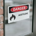 thumbnail image 4 of (2 Pack) Acetylene OSHA Danger Sign 14 Inch X 10 Inch Vinyl Label Decal Sticker Weather Resistant, UV Protected for Workplace, Business, and Construction Site, Made in the USA, 4 of 7