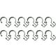 thumbnail image 3 of Ganchos de ducha de doble corte anillos de cortina de ducha ganchos de ducha gancho de ducha de cuentas alta para cocina baño hotel hogar ANGGREK Otros, 3 of 8