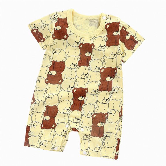 Baby Onesies Boy Newborn Infant Baby Boy Girl Clothes Cartoon Print Short Sleeve Jumpsuit One-Piece Romper Bodysuit