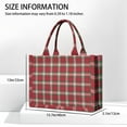 thumbnail image 3 of Large Capacity Tote Bag,Red and Green Christmas Plaid Pattern Handbag Fashion Luxury Tote Bag,15.7"x13"x 5.1" Inches,Laptop Compatible, 3 of 6
