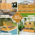 thumbnail image 7 of NAIZEA Air Conditioner Fence with Planter Box, Freestanding Privacy Fence 2 Panels for Outside, Ourdoor Wood Trash Can Pool Equipment Enclosure Fences, No-Dig Kit 73" W x 41" H，(2 Panels), 7 of 7
