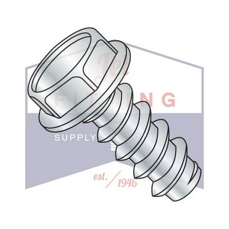

#4 x 3/8 Type B Self-Tapping Screws | Unslotted | Hex Washers Head | Steel | Zinc (Quantity: 10000)