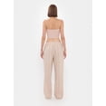 thumbnail image 3 of High-Waist Striped Woven Trousers with Elastic Waist and Button Detail, 3 of 5