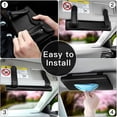 thumbnail image 4 of OTOSTAR Car Sun Visor Mask Holder Case Tissue Box Holder, Black PU Leather Auto Napkin Box Holder Backseat Paper Towel Box with 1 Tissue Refill, 4 of 7