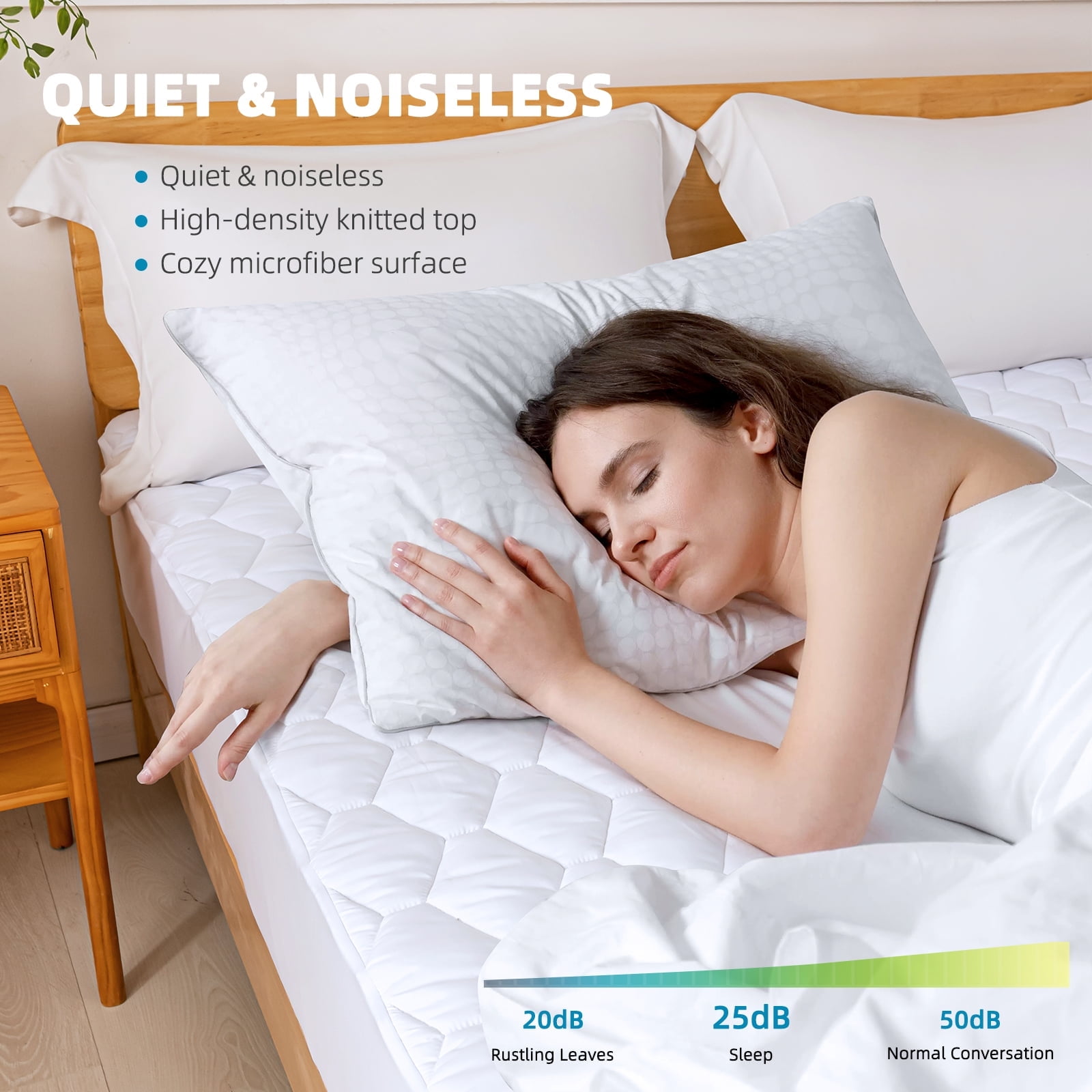 BabyGuard 100% Waterproof Mattress Protector Twin XL Size Premium Viscose from Bamboo 3D Air Cooling Mattress Pad Cover for Bed Ultra-Soft Breathable Noiseless with 8''-21'' Deep Pocket