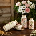 thumbnail image 3 of DAKIMOE Rustic Ceramic Vase, Decorative Flower Vase Farmhouse Decor for Home Living Room Bedroom Kitchen Office Shelf Decor,6 Inches, 3 of 7