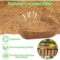 thumbnail image 3 of LShunze 24in Natural Trough Coco Coir Liners Planter Replacement, Pre-Formed Window Basket Coconut Coir Fiber Liner for Garden Window Flower Box Pots, Fence Trough Planter, Wall Planter Basket, 3 of 8