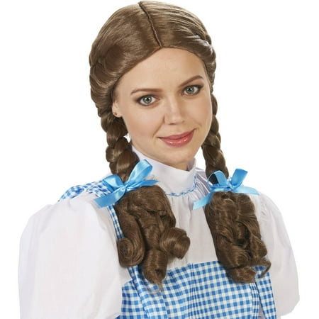 Oz Dorothy Pigtail Adult Wig Halloween Accessory