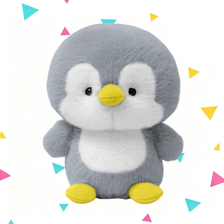 Palm-Sized Penguin Stuffed Animals Cute Soft Plush Doll Small Plushies Toys Gifts for Kids Grey 5.9 inch