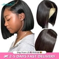 thumbnail image 1 of Peluca Ali Grace Bob, pelucas de cabello humano con encaje frontal, peluca brasileña de Bob corto, pelucas frontales de encaje de cabello humano de Color Natural prearrancado Tan Jianjun unisex, 1 of 1