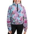 thumbnail image 5 of Chaqlin Starry Butterflies Zip Up Sweatshirt Comfy Casual with Pocket Lightweight Comfy Casual Athletic Sports Jacket Size 11-12, 5 of 7