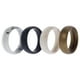 thumbnail image 2 of Juego de anillos lisos de boda de silicona de 6 mm - Marbles de ROQ para mujer - Anillo de 4 x 4 mm, 2 of 2
