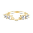 thumbnail image 3 of 5/8 CT Round Cut Natural White Diamond Enhancer Gurad Wedding Ring For Women In 14K Solid Yellow Gold (I-J Color, I1-I2 Clarity, 0.62 Cttw) IGI Certified, 3 of 7