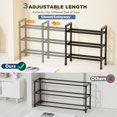 thumbnail image 3 of Zapatero Mavivegue de 3 niveles ajustable 48-109 cm negro, 3 of 6