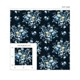 thumbnail image 6 of NextWall  Floral Bunches Peel and Stick Wallpaper 20.5 in. W x 18 ft. L - Midnight Blue & Toffee, 6 of 9