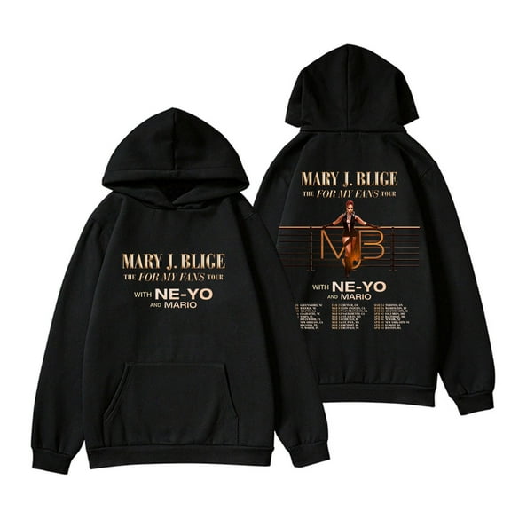 Mary J. Blige The For My Fans Tour 2025 Hoodie Unisex Fashion Casual Long Sleeve Sweatshirt