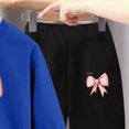 thumbnail image 4 of TOWED22 Infant Kid Girl 2pcs Fall Winter Clothing Set Long Sleeve Round Neck Tee and High Waist Pants Cute Print Outfits Clothes(Blue,7-8 Y), 4 of 5