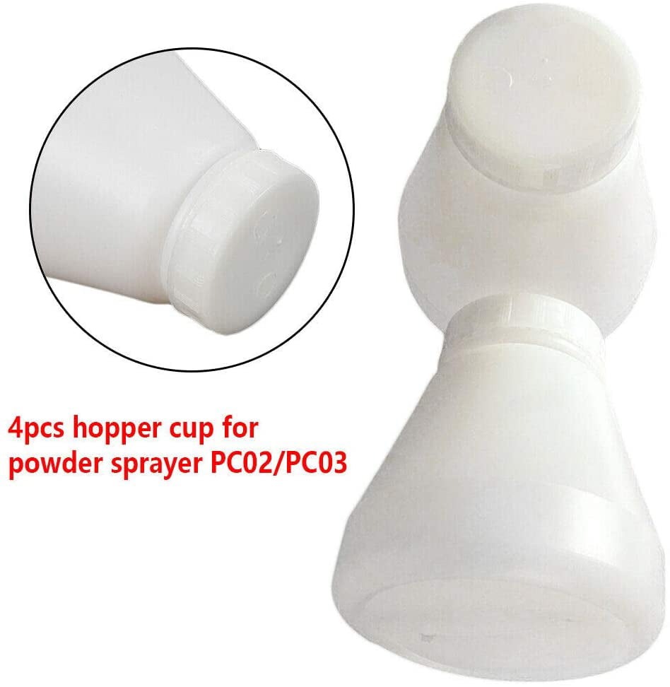 4 Piece Electrostatic Sprayer Hopper Cups For Powder Coating Spray Gun PC02/PC03 