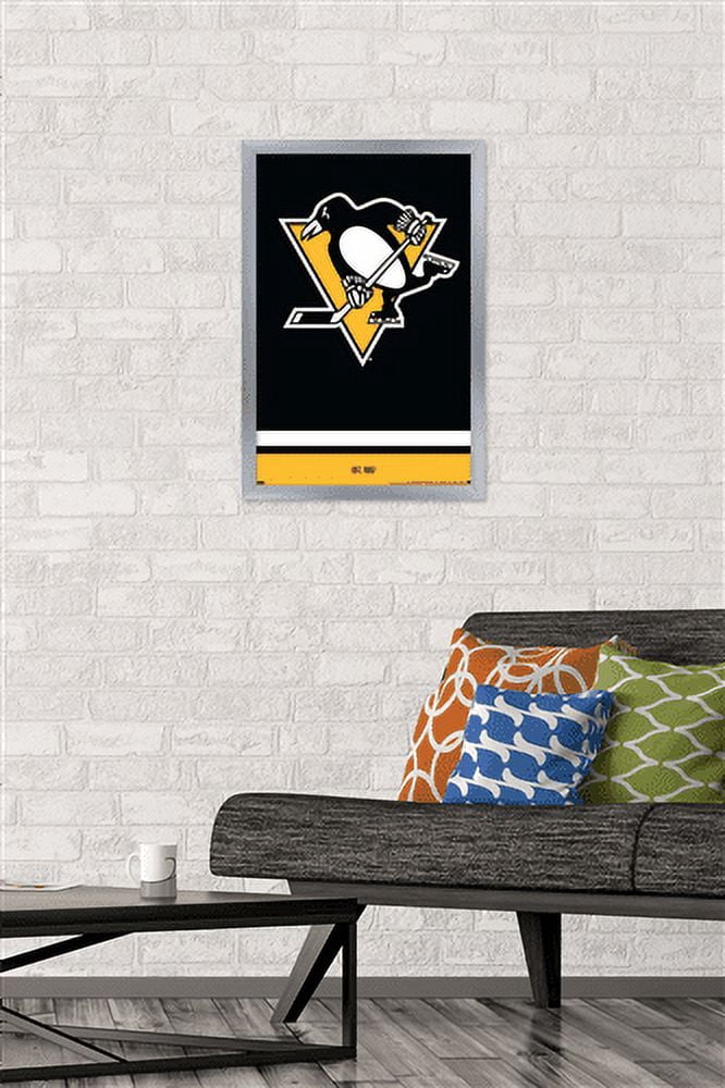 NHL Pittsburgh Penguins - Logo 21 Wall Poster, 14.725" x 22.375", Framed