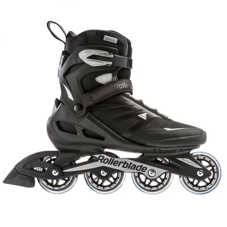 Rollerblade USA Zetrablade Mens Adult Size 12 Fitness Inline Skate, Black/Silver