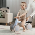 thumbnail image 2 of Babyjoy Baby Balance Bikes w/4 Wheels for 12-36 Months Toddler Mini Bike Blue, 2 of 11