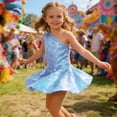 thumbnail image 2 of HXWCHs and Shine Girls off Shoulder Sequin Party Dress for and Celebrations 3-4 Years Sky Blue, 2 of 4