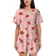 thumbnail image 1 of Fotbe Strawberry Conjunto de Pijama Estampado para Mujer, 2 Piezas, Ropa de Dormir con Camiseta de Manga Corta y Shorts Suaves-Medium, 1 of 6