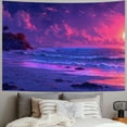 thumbnail image 2 of JRXY Sunset and Beach Tapestry - High-Quality Short Plush Wall Hanging for Home Decor Painting, 2 of 6
