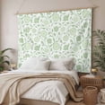 thumbnail image 3 of Green Flowers Tapestry for Bedroom Wall Hanging Tapestry, Pastoral Farmhouse Botanical Floral Ceiling Backdrop Tapestries Poster Blanket Wall Decor for Teens Room Living Room Dorm 51" x 59", 3 of 8