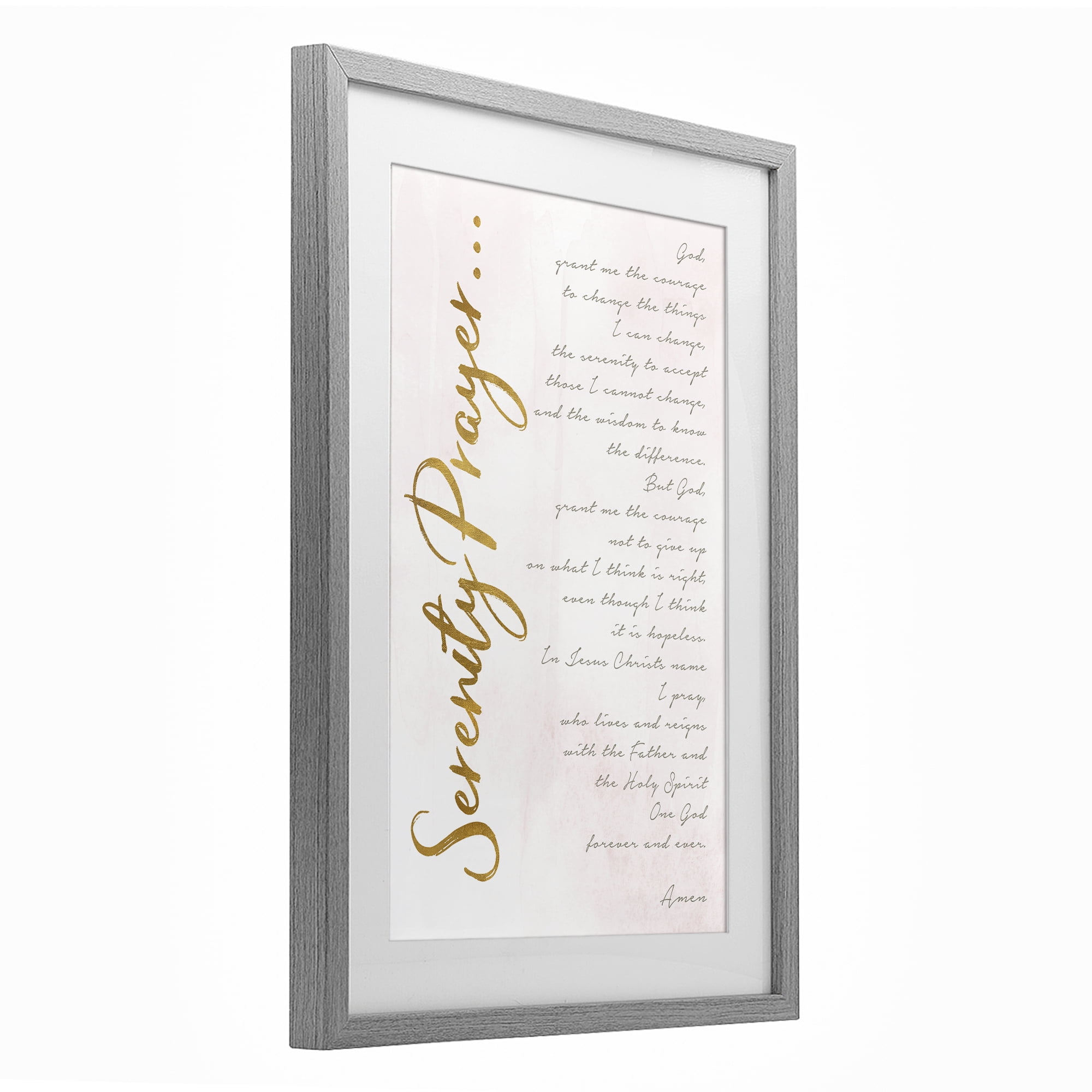 Stupell Industries Serenity Prayer Scripture Gray Framed Print Under Glass, design by Anna Quach