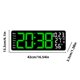 thumbnail image 5 of Reloj de pared para sala de estar de 17,3 pulgadas con reloj electrónico LED multifuncional, reloj despertador de gran tamaño, reloj de temperatura y humedad, reloj despertador, 5 of 7