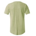 thumbnail image 3 of Men's Crew Neck Muscle Workout Athletic T-Shirt Bodybuilding Fashion Short Sleeve Slim Fit Zipper Tee Top 2025 Casual Solid Color Big and Tall Shirts Basic Classic Hip Hop T-Shirt, Green L, 3 of 3