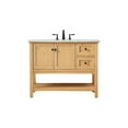 thumbnail image 3 of 42 inch single bathroom vanity in natural wood, 3 of 8