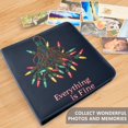 thumbnail image 4 of FORMRS 3 Ring Photo Album 4"x6" Self Adhesive Large Capacity PU Leather Cover, Blue Christmas Light, 4 of 8