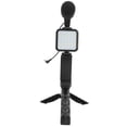 thumbnail image 3 of Fosa Professional Smartphone Vlog Kit Video Shooting Photography Suit With Phone Clip Holder Desktop Tripod LED Fill Light Microphone, 3 of 8