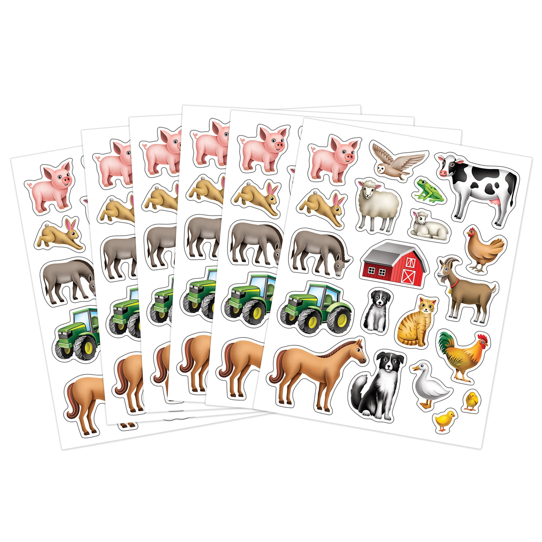 Teacher Created Resources Farm Stickers, 120 Per Pack, 12 Packs
