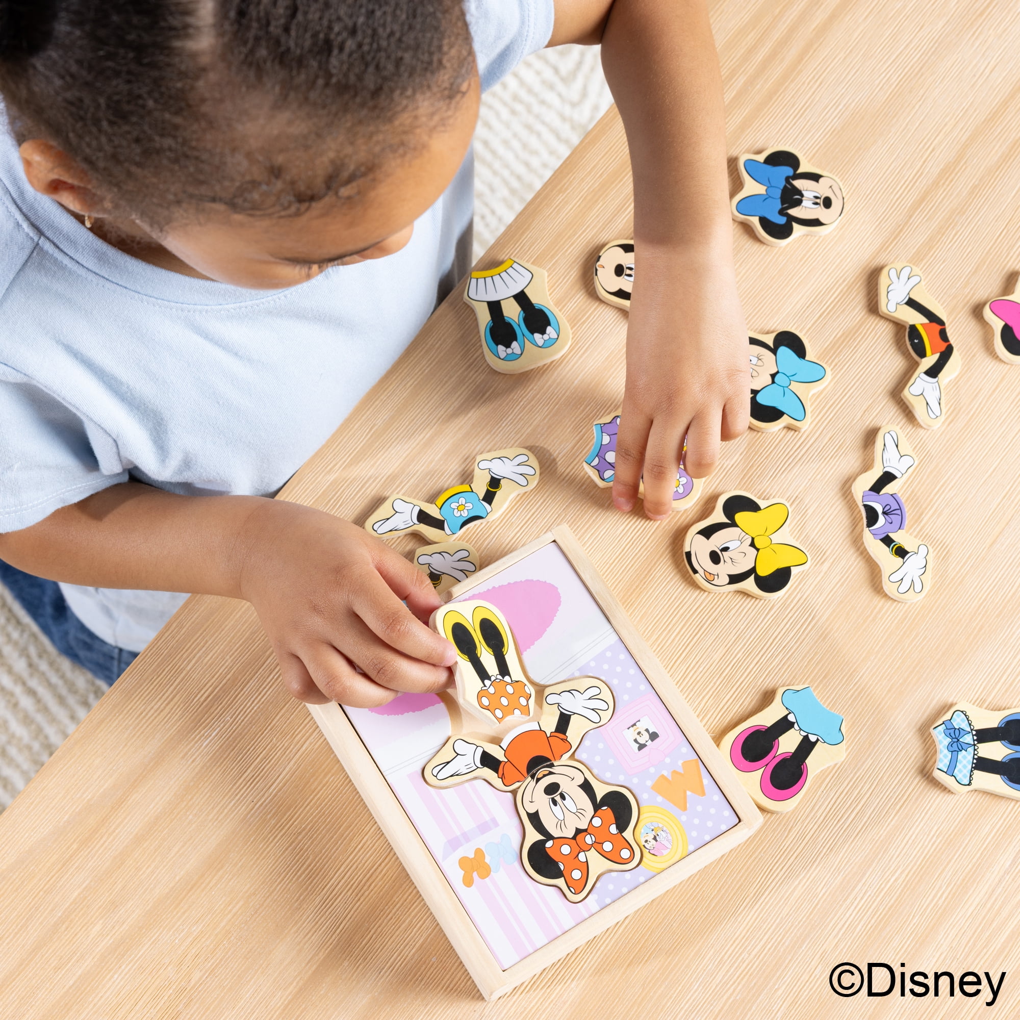 Melissa & Doug Disney Minnie Mouse Mix and Match Dress-Up Wooden Play Set Puzzle (18 pcs)