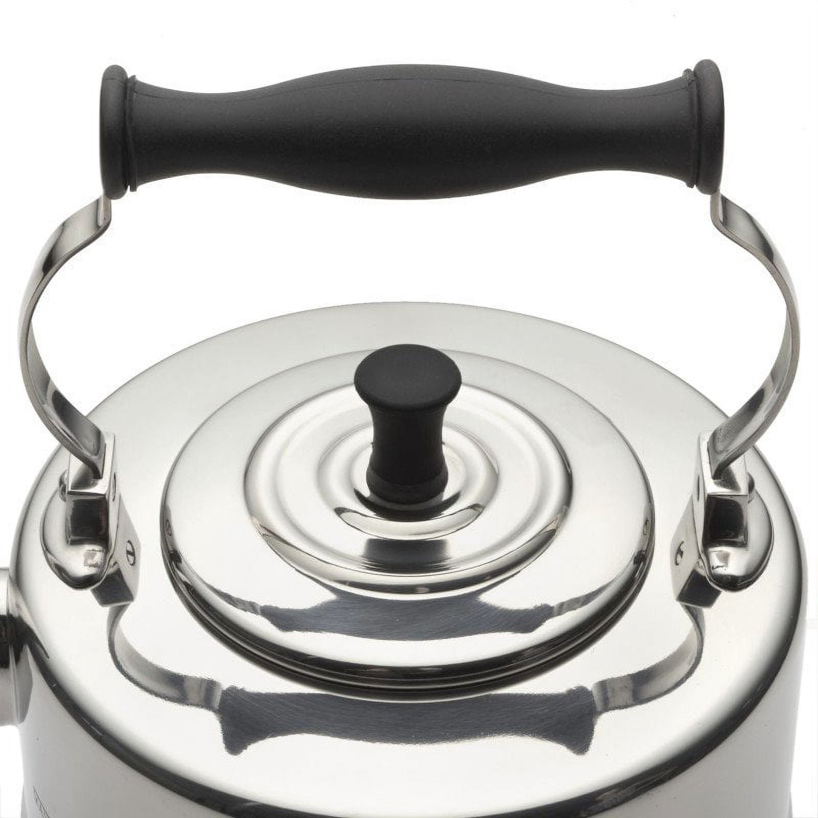 BonJour(r) Tea Stainless Steel and Copper-Base Gooseneck Teapot / Teakettle, 2-Quart