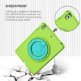 thumbnail image 3 of ELEHOLD Rugged Case for iPad 9th/8th/7th Gen 10.2" with 360° Rotatable Folding Handle Grip Kickstand Function Shockproof Protective Washable Case for iPad 10.2 (2021/2020/2019) ,Grassgreen, 3 of 6