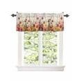 thumbnail image 3 of Window Valance Rod Pocket Short Curtain Panel Anemone Retro Oil Painting Art Valances for Kitchen Windows,Country Floral Vintage Linen Curtain Valance Drapes for Bedroom Bathroom 54x18in, 3 of 8