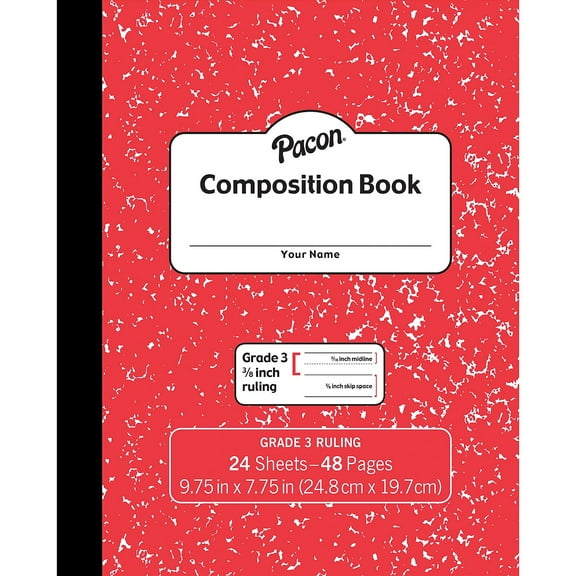Pacon Primary Composition Notebook - Grade 3, 24 Sheets