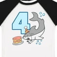 thumbnail image 4 of Inktastic 4th Birthday Shark with Cake Boys or Girls Toddler T-Shirt, 4 of 5