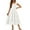 White, variant on Arshiner Girls Maxi Summer Short Flutter Sleeve Casual Dress with Pockets for 13-14 Years