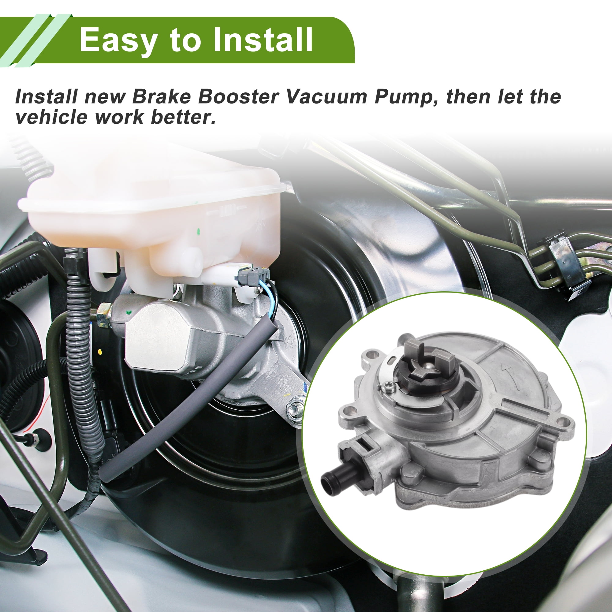 Unique Bargains Brake Vacuum Pump No.06E145100AA Engine Vacuum Pump for Audi A4 Quattro V6 3.2L 2009 Aluminum Alloy Silver Tone 1 Pc