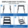 thumbnail image 5 of ZHAO RV Stairs Outdoor Hot Tub Spa Steps Heavy Duty Mobile Home Stairs with Handrail 440 Lbs for Travel Trailer Spa Pet Safety outgoing, 5 of 9