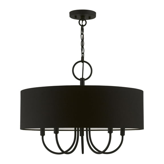 43445-04 Livex Lighting Birchwood - 5 Light Pendant In Transitional Style-17.5 Inches Tall and 23 Inches Wide     -Traditional Installation