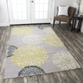 thumbnail image 3 of Milan 8' x 10' Medallion yellow/Gray/Rust/Blue Hand-Tufted Area Rug, 3 of 6